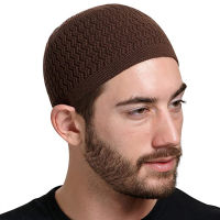 2021 New Muslim Men Prayer Hat Winter Warm Knitted Beanie Cap Islam Jewish India Caps Musulman Arab Mens Kippah Homme Hat