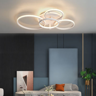 BDG Modern led Chandelier kitchen lamp RC Dimmable APP Circle rings designer for living room bedroom ceiling chandelier fixtures