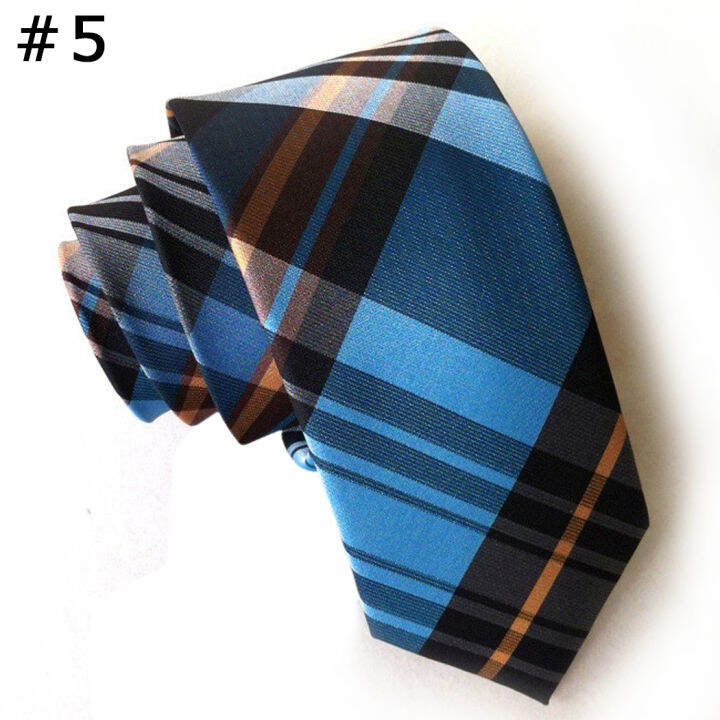 Multicolor Necktie For Men Stripe Skinny 6cm Width Formal Polyester ...