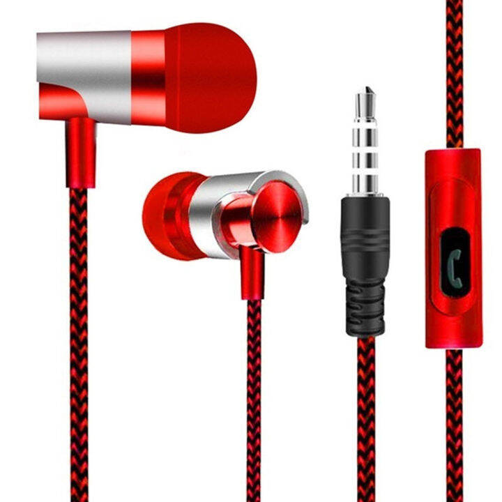 fashion2023earphones-3-5มิลลิเมตรในหู1-2เมตรสายควบคุมกีฬาชุดหูฟังหูฟังแบบมีสายสำหรับหัวเว่ยเกียรติมาร์ทโฟนพร้อมไมโครโฟน