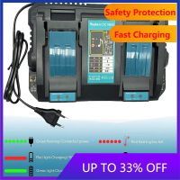 EU Double Battery Charger For Makita 6A Charging Current 7.2V-18V BL1830 BL1815 Bl1430 BL1420 DC18RC DC18RD DC18RA Power Tool