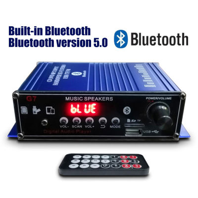 Original 400W Bluetooth 2.0เสียงHiFiเครื่องขยายเสียง12V AVแอมป์ลำโพงพร้อมรีโมทคอนโทรลสำหรับรถยนต์