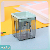 ✨ Konka ที่เหลาดินสอขนาดเล็กรูปการ์ตูนน่ารักที่เหลาดินสอสองรูเครื่องเขียนน่ารัก
