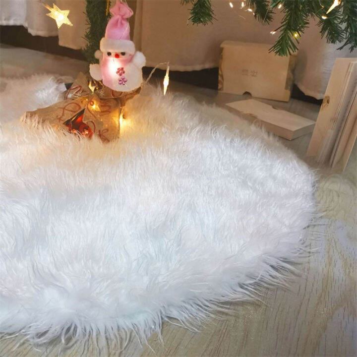 white-christmas-tree-กระโปรง-plush-faux-fur-xmas-tree-พรม-merry-christmas-tree-เครื่องประดับตกแต่งปีใหม่-navidad-home-decor