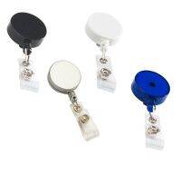 【CW】☞❦✈  Lot 10pcs Flat Badge Reel HolderRetractable ID Card Clip w/ Waist BuckleNylon RopeHospital Nurse Office Display