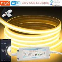 Highlight  AC 220V Tuya Wifi COB Led Strip Light Waterproof 288LED/m CRI 80 Linear Lighting Flexible LED Rome Decor For Alexa