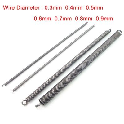 Tension Extension Spring 300mm Long Double Coil Springs Wire Dia 0.3/0.4/0.5/0.6/0.7/0.8/0.9mm Outer Dia 3mm-9mm Steel Material Spine Supporters