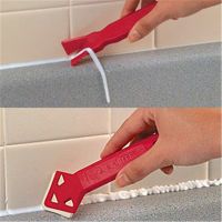 Hand Scraper Tools Sealing Strip Bathroom Shower Sink Bath Caulk Tape PVC Waterproof Wall Tape Seaming tool Adhesives Tape