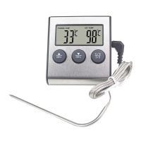 ▪۞♞ Digital BBQ Cooking Oven Thermometer Meat Kitchen Food Temperature Meter for Grill Timer with Stainless Steel Probe