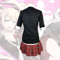 [ Star Fun] อะนิเมะ Danganronpa Enoshima Junko คอสเพลย์เครื่องแต่งกายชุด Cafe เสื้อผ้าทำงานกระโปรงสั้น Double Tail id วิกผมฮาโลวีนเครื่องแต่งกาย