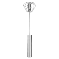 Inlife Stainless Steel Semi-Automatic Egg Beater Whisk Milk Butter Foamer Mixer Manual Egg Beater Egg Agitator