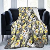 【CW】❖◄  Cockatiel Throw BlanketCozy Warm Blanket for All Seasons Bedding Bed Sofa Couch Gifts