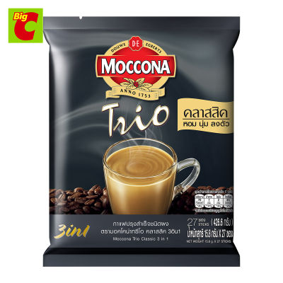 มอคโคน่า ทรีโอ กาแฟปรุงสำเร็จชนิดผง 3อิน1 คลาสสิก 15.8 ก. แพ็ค 27