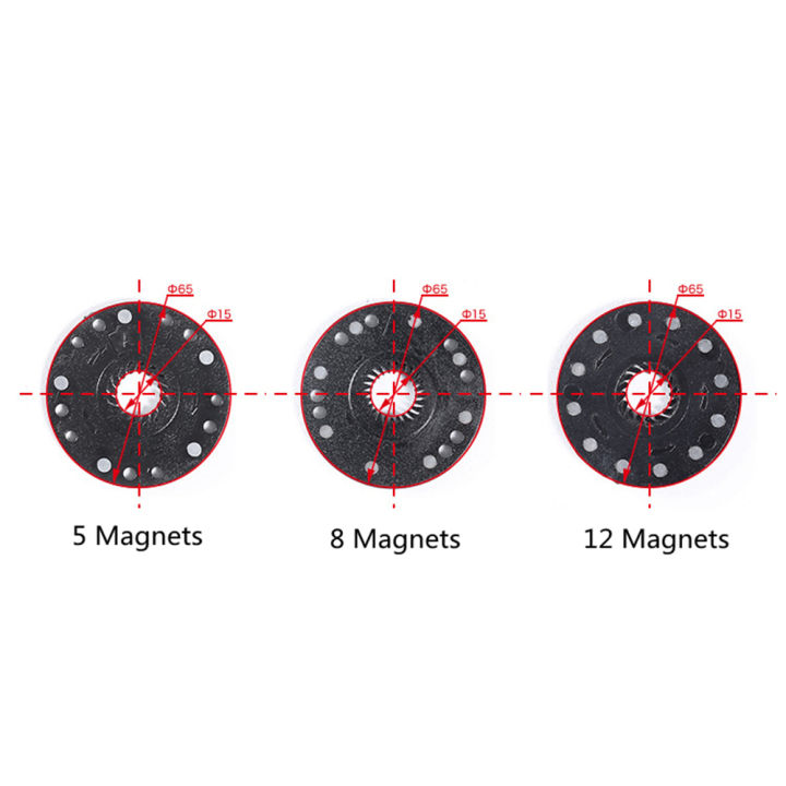 rongjingmall-แม่เหล็ก5-8-12ทนทาน-แป้นเหยียบจักรยานไฟฟ้าช่วยปั่นจักรยานชิ้นส่วนดัดแปลงระบบเซ็นเซอร์ตัวช่วยเพิ่มความเร็วสีดำ