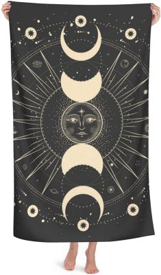 【CC】 Star Astrology Goth Beach Soft Absorbent Washcloths Dry Luxury Hotel