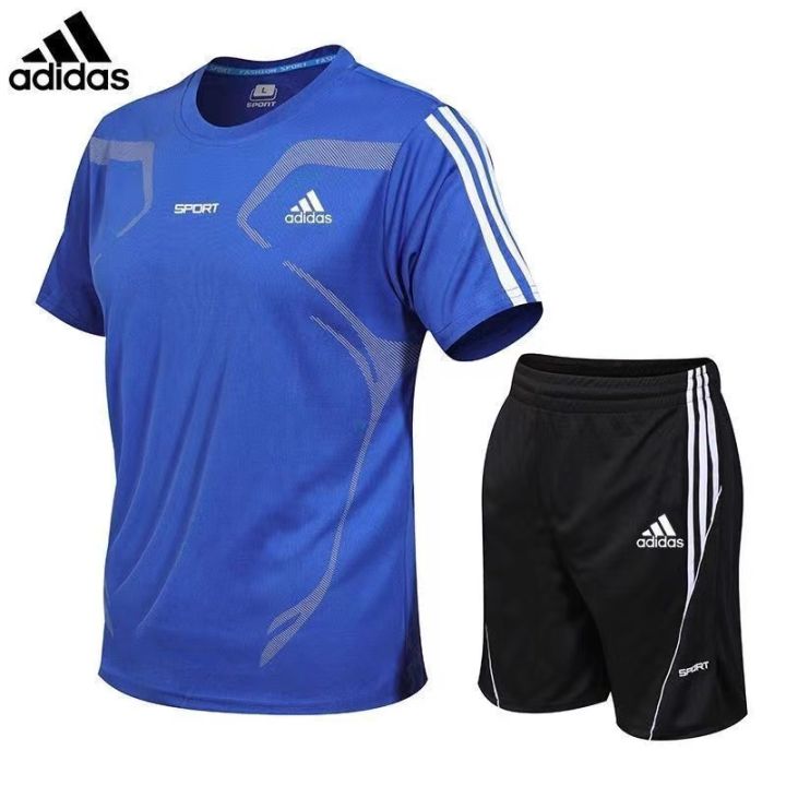 ของแท้อย่างเป็นทางการ-กระเป๋าadidas-official-store-อาดิดาสเสื้อผ้าใหม่กีฬาบาสเกตบอลชายเสื้อผ้าวิ่งออกกำลังกายฤดูร้อนอย่างรวดเร็วแขนสั้นและ