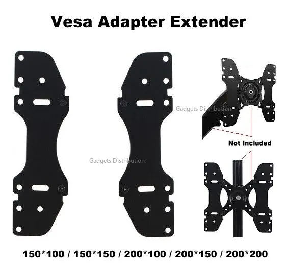 SM SM-V200 VESA Mount Extender Adapter Extension From 100x100 to 200* ...
