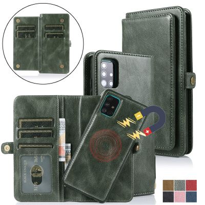 「Enjoy electronic」 A21S A52 A72 A32 A42 Luxury Magnetic Leather Wallet Case For Samsung Galaxy A51 A71 A41 A31 A13 A33 A53 A73 A50 A70 Phone Cover