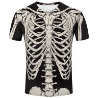 2023 New Summer 3D Printed Horror Skeleton Boy T-shirt Stylish Casual Fun Alternative Short Sleeve O Neck Large Size Quick Dry Shirt