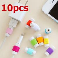 10pcs Silicone USB Cable Protector Cover Case For Iphone Android Charge Cable Headphone Cable