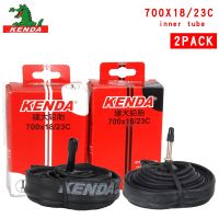 Kenda ยางในจักรยาน2ชิ้น700*18 23C วาล์วฝรั่งเศส700C ขี่จักรยานเสือภูเขาบิวทิล Ruer ชิ้นส่วนยาง