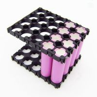 50 Pcs 18650 Battery 4X5 Cell Spacer Radiating Shell Pack Plastic Heat Holder Black