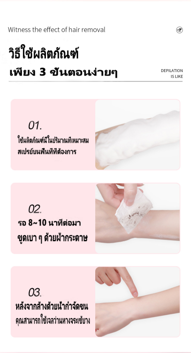 สเปรย์และครีมกำจัดขน-สำหรับผู้หญิง-สเปรย์กำจัดขน-150ml