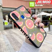 เคส JIUMOO เคส Y95สำหรับ VIVO Y91 Y91i ลายการ์ตูนเกรปฟรุตบางดีไซน์ใหม่ด้านข้างกันกระแทกมีน้ำค้างแข็งโปร่งใสแข็งเคสมือถือป้องกันกล้องคลุมทั้งหมดปลอกซิลิโคน Softcase