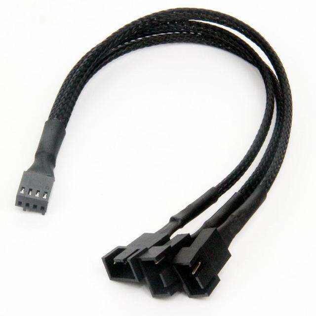 Pwm Fan Splitter 4pin Adapter Cable 1 To 3 Computer Cpu Fan Splitter Pc