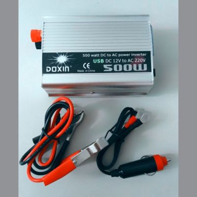 DOXIN เครื่องแปลงไฟแบตฯรถยนต์ 12V เป็นไฟบ้าน 220V ขนาด 500W.