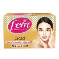 Fem Creme Bleach - Gold, Special Golden Glow with 24K Gold Dust, 40g gm