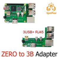 ราสพ์เบอร์รี่ Pi Zero 2W เพื่อ3B/4B อินเตอร์อะแดปเตอร์ศูนย์ Pi3/Pi4บอร์ดขยายสำหรับเครื่องพิมพ์ศูนย์ Pi0 USB หมวก RJ45