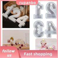 RUPANBO039392692 ภาษาอาหรับดิจิตอล แม่พิมพ์ใส่เทียน ดีไอวาย คริสตัลอีพอกซีเรซิน แม่พิมพ์ซิลิโคนสำหรับตกแต่ง เทศกาลในงานเทศกาล เครื่องประดับเดสก์ท็อป แม่พิมพ์ปูนยิปซั่ม บ้านในบ้าน