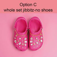 Clogs อัญมณีคริสตัล Charms เพชร Jibbitzs Chain Jibbitz