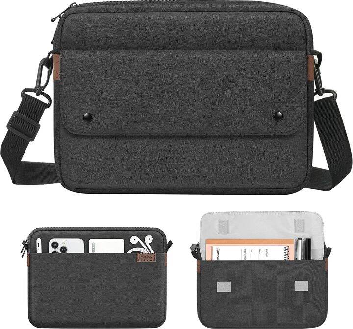 MoKo 12.9 Inch Tablet Sleeve Case With Shoulder Strap - Fits IPad Pro M4 & Air M2, Surface, Galaxy Tab