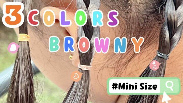 uniband-หนังยางรัดผม-ไม่กินผม-ไม่ดีดขาดง่าย-tpu-mini-size-browny