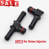 10PCS Common Rail Injector Return Oil Backflow Pipe Connector L Type Plastic Tee Joint Fitting For Denso Nozzle Valves