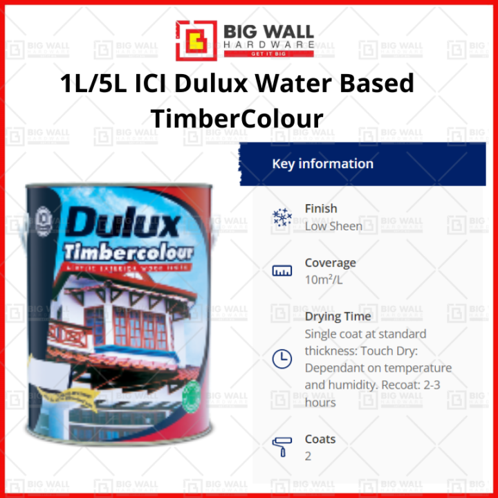 1L/5L ICI Dulux Water Based Timber Colour For Exterior & Interior Wood