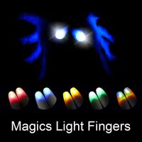 【CC】 2pcs Thumbs Led up Kids Magical Trick Props Flashing Fingers Glowing Children Gifts