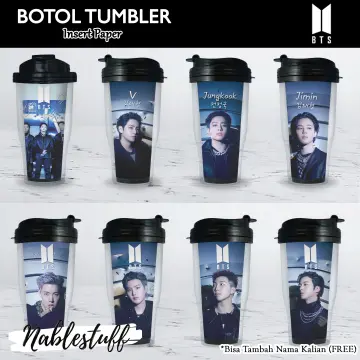 Tumbler Bottle BTS BE RM JIN SUGA JHOPE JIMIN V JUNGKOOK // Insert Paper  Drink Bottle Kpop