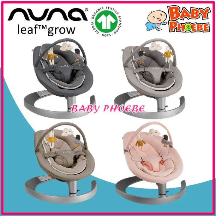 Nuna Leaf Grow Baby Swing with Toybar From Newborn to Toddler Sit Back
