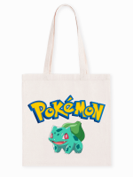 กระเป๋าผ้า Pokemon  กระเป๋าผ้าพิมพ์ลาย กระเป๋าผ้าCotton 100%