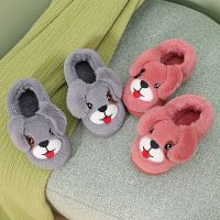 Cartoon Puppy Children 39;s Cotton Slippers Indoor Non slip Soft Bottom Warm Cotton Shoes Kids Home Shoes Baby Furry Slippers