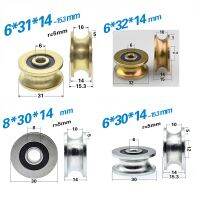 U-shaped Groove rolling Wheel R5 Track guide Wheel with Groove bearing Pulley wire Rope over the line lifting wheel 6x31x14mm