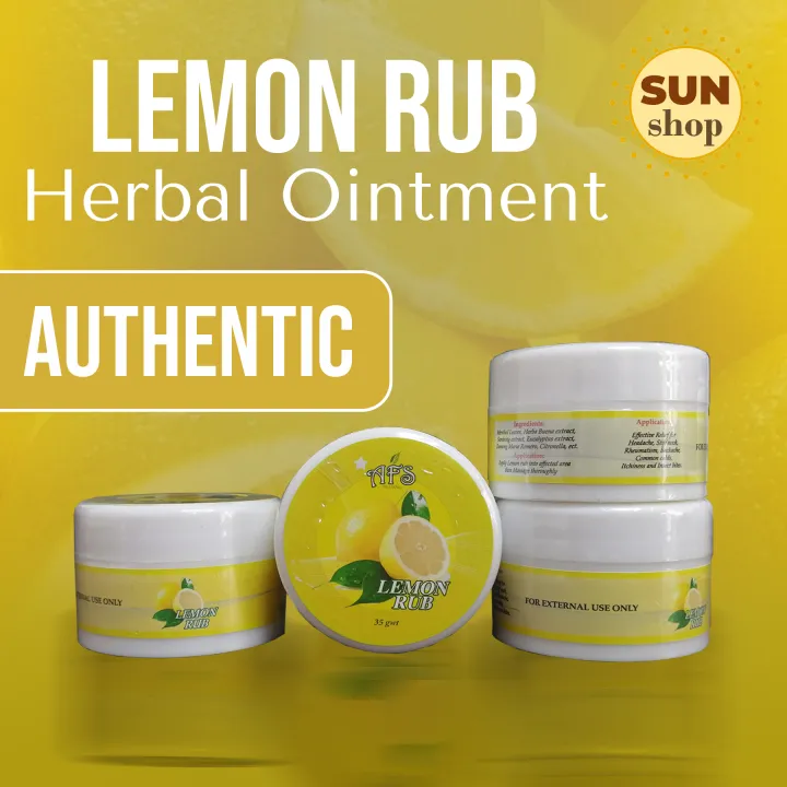 Authentic Lemon Rub Herbal Ointment Lazada PH