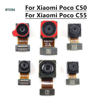 ของแท้สำหรับ Xiaomi Poco C55 C50กล้องมองหลังด้านหน้าด้านหลังชิ้นส่วนชิ้นงอสำหรับเปลี่ยนโมดูลของกล้องขนาดเล็ก