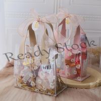 【hot sale】 ☇ B41 Little Daisy Flower Transparent Handbag Fashion Shopping Bag PVC Souvenir Portable Empty Box Wedding Candy ins Style Bridesmaid Girl Small Gift Packaging