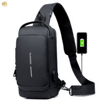 POS【Fast Delivery】 USB Charging Sport Sling Bag Male Anti-Theft Chest Bag With Password Lock Water Resistant Lightweight Shoulder Bag With Adjustable Shoulder Strap Large Capacity Sports Crossbody Daypack