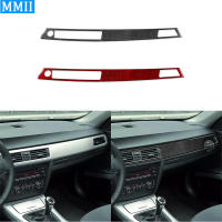 สำหรับ BMW 3 Series E90 2006-2008คาร์บอนไฟเบอร์กลางเครื่องมือควบคุมเต้าเสียบอากาศ Vent รถจัดแต่งทรงผมตัดปกตกแต่งสติ๊กเกอร์