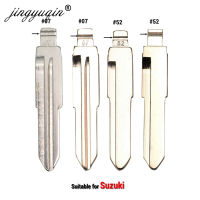 Jingyuqin 15ชิ้นล็อต #52 07 # Folding Flip Uncut Key Blade Blank สำหรับ Suzuki Swift Isuzu No.52 Replacement